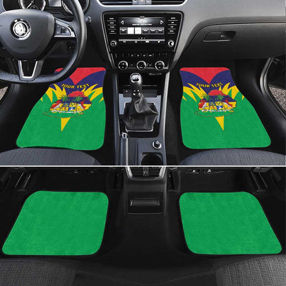 Personalised Republique de Maurice Car Mats Coat Of Arms Flag Style