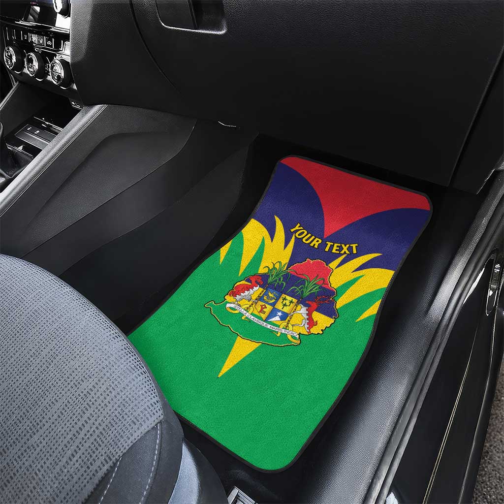 Personalised Republique de Maurice Car Mats Coat Of Arms Flag Style