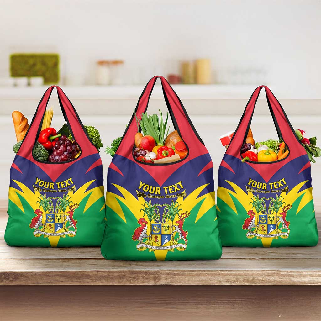 Personalised Republique de Maurice Grocery Bag Coat Of Arms Flag Style