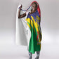 Personalised Republique de Maurice Hooded Blanket Coat Of Arms Flag Style