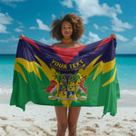 Personalised Republique de Maurice Sarong Coat Of Arms Flag Style