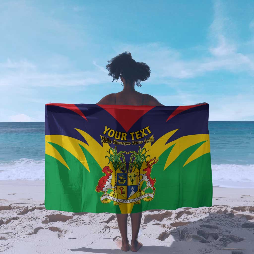 Personalised Republique de Maurice Sarong Coat Of Arms Flag Style