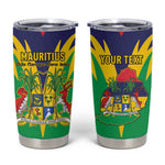 Personalised Republique de Maurice Tumbler Cup Coat Of Arms Flag Style