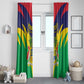 Personalised Republique de Maurice Window Curtain Coat Of Arms Flag Style
