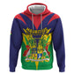 Personalised Republique de Maurice Zip Hoodie Coat Of Arms Flag Style