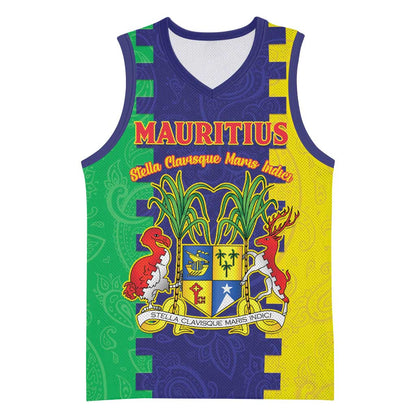 Personalised Republique de Maurice Basketball Jersey Stella Clavisque Maris Indici LT15