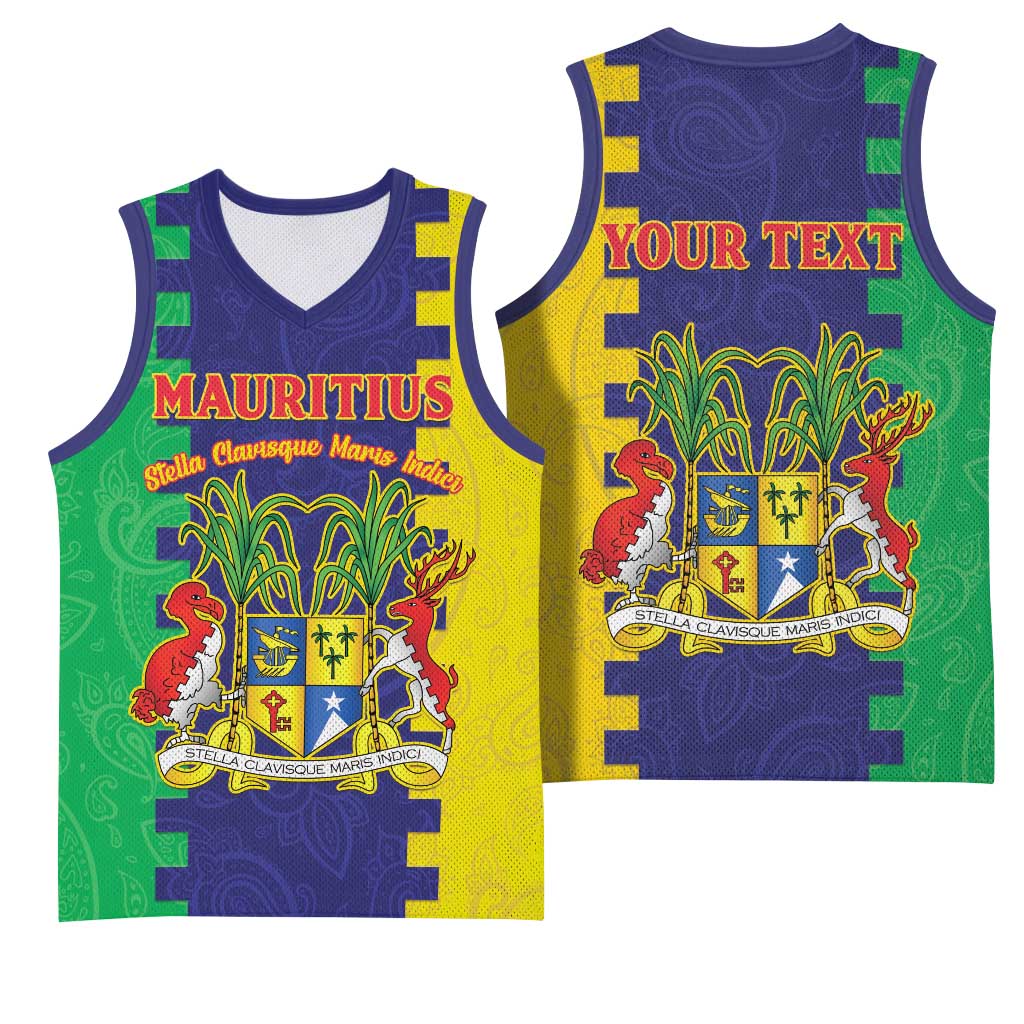 Personalised Republique de Maurice Basketball Jersey Stella Clavisque Maris Indici LT15