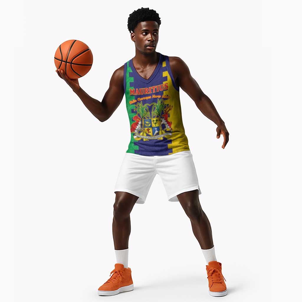 Personalised Republique de Maurice Basketball Jersey Stella Clavisque Maris Indici LT15
