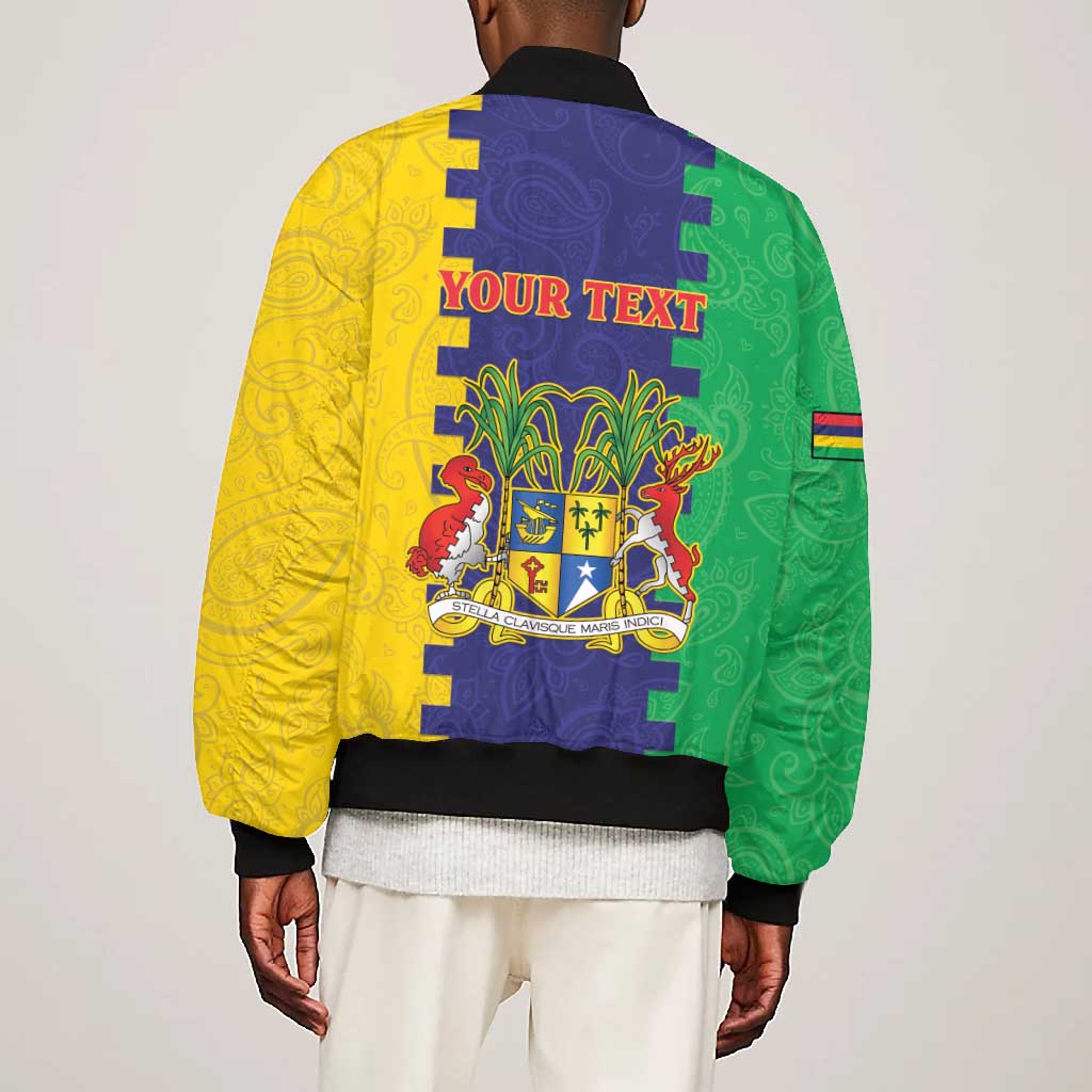 Personalised Republique de Maurice Bomber Jacket Stella Clavisque Maris Indici