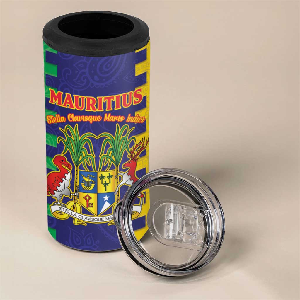 Personalised Republique de Maurice 4 in 1 Can Cooler Tumbler Stella Clavisque Maris Indici