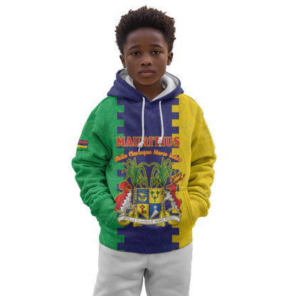 Personalised Republique de Maurice Kid Hoodie Stella Clavisque Maris Indici
