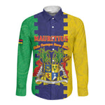 Personalised Republique de Maurice Long Sleeve Button Shirt Stella Clavisque Maris Indici
