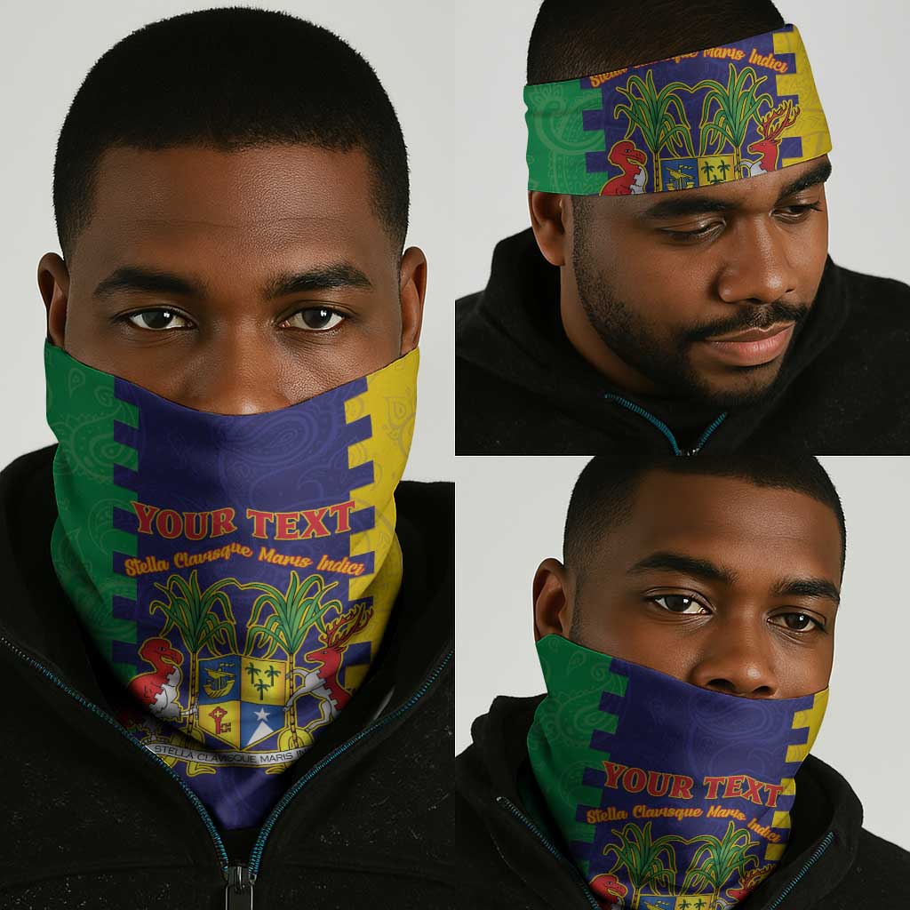 Personalised Republique de Maurice Neck Gaiter Stella Clavisque Maris Indici LT15