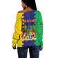 Personalised Republique de Maurice Off Shoulder Sweater Stella Clavisque Maris Indici