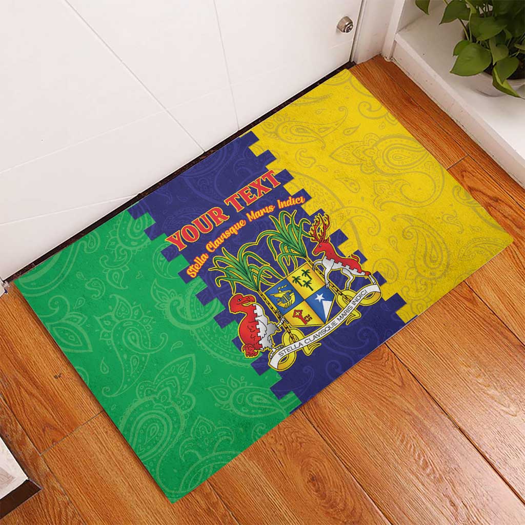 Personalised Republique de Maurice Rubber Doormat Stella Clavisque Maris Indici