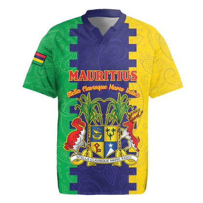 Personalised Republique de Maurice Rugby Jersey Stella Clavisque Maris Indici