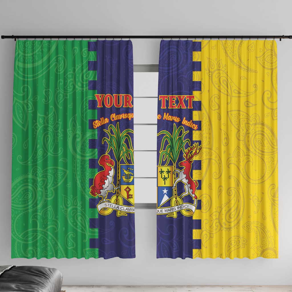 Personalised Republique de Maurice Window Curtain Stella Clavisque Maris Indici