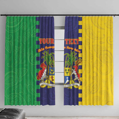 Personalised Republique de Maurice Window Curtain Stella Clavisque Maris Indici