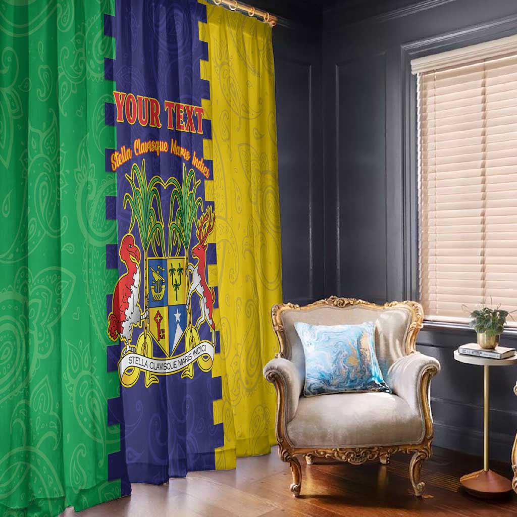 Personalised Republique de Maurice Window Curtain Stella Clavisque Maris Indici