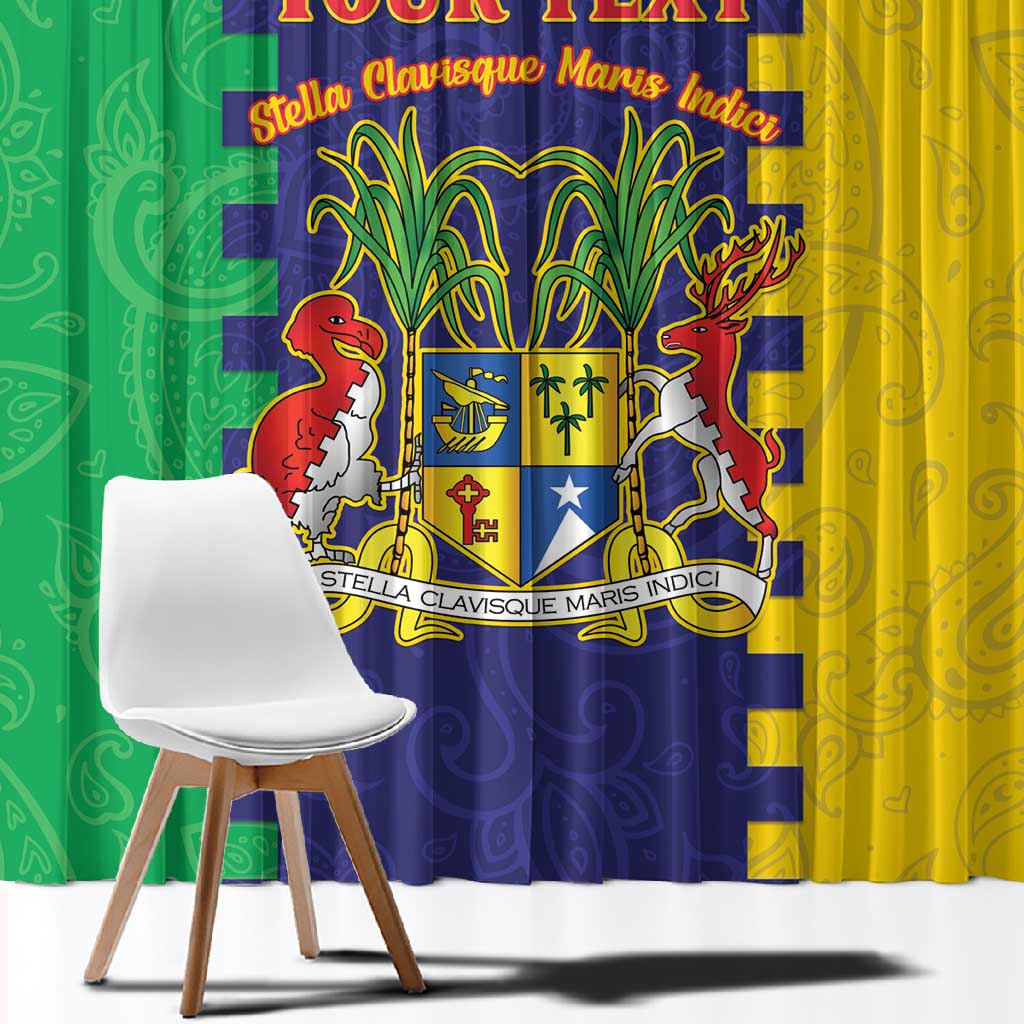 Personalised Republique de Maurice Window Curtain Stella Clavisque Maris Indici