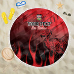 Personalised Mauritius Football Beach Blanket Go Les Dodos Go