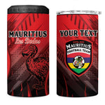 Personalised Mauritius Football 4 in 1 Can Cooler Tumbler Go Les Dodos Go