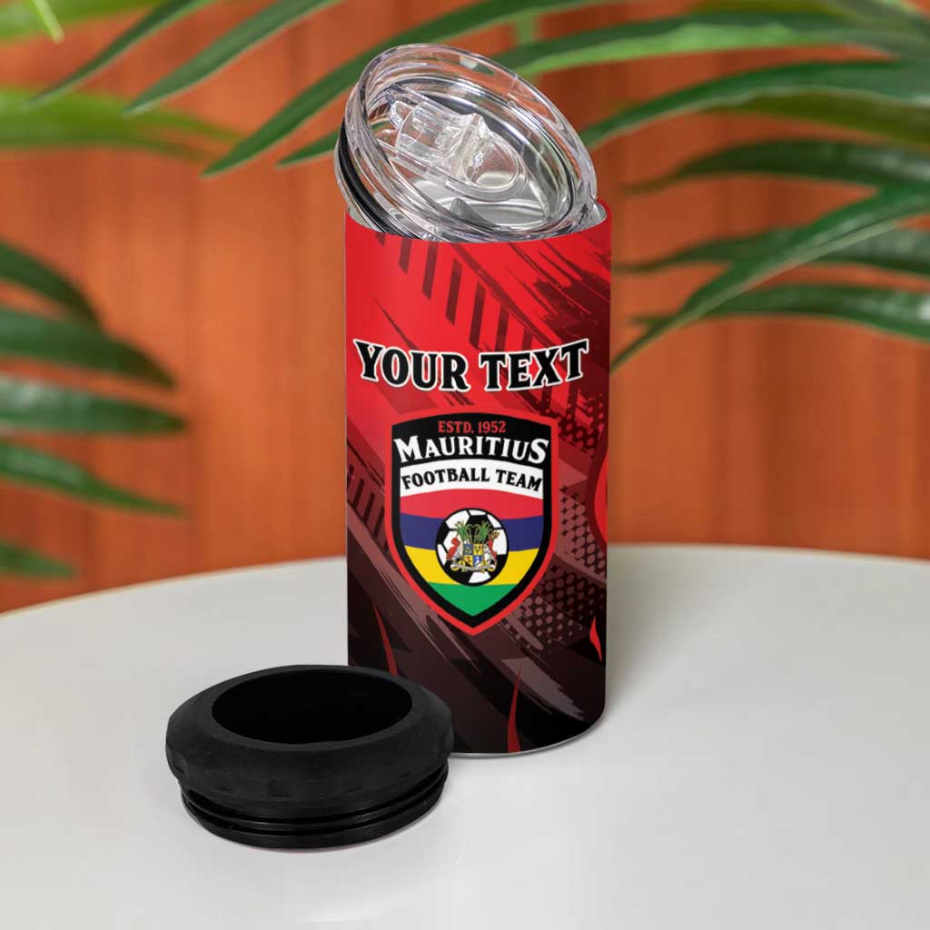 Personalised Mauritius Football 4 in 1 Can Cooler Tumbler Go Les Dodos Go