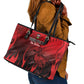 Personalised Mauritius Football Leather Tote Bag Go Les Dodos Go