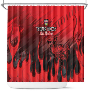 Personalised Mauritius Football Shower Curtain Go Les Dodos Go