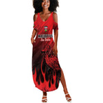 Personalised Mauritius Football Summer Maxi Dress Go Les Dodos Go
