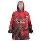 Personalised Mauritius Football Wearable Blanket Hoodie Go Les Dodos Go