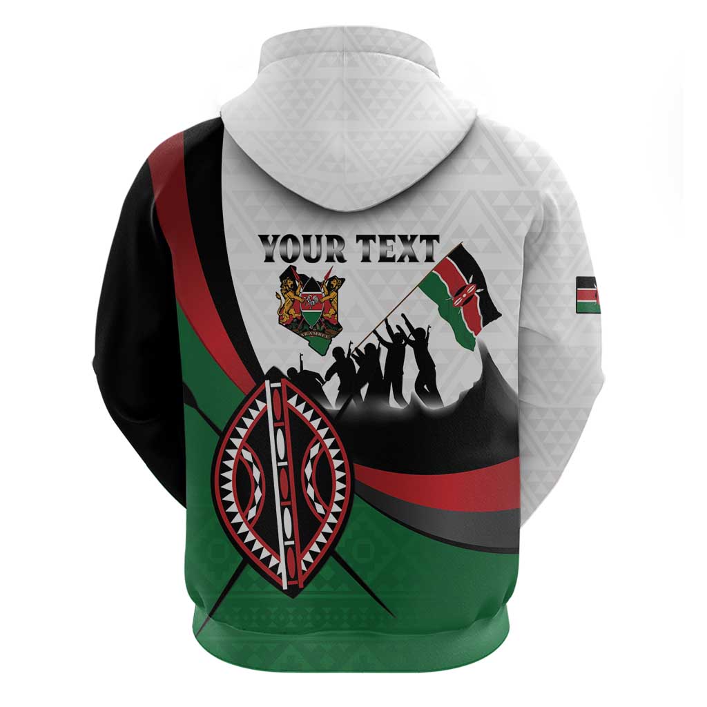 Personalised Kenya Hoodie Madaraka Day - Maasai Shield