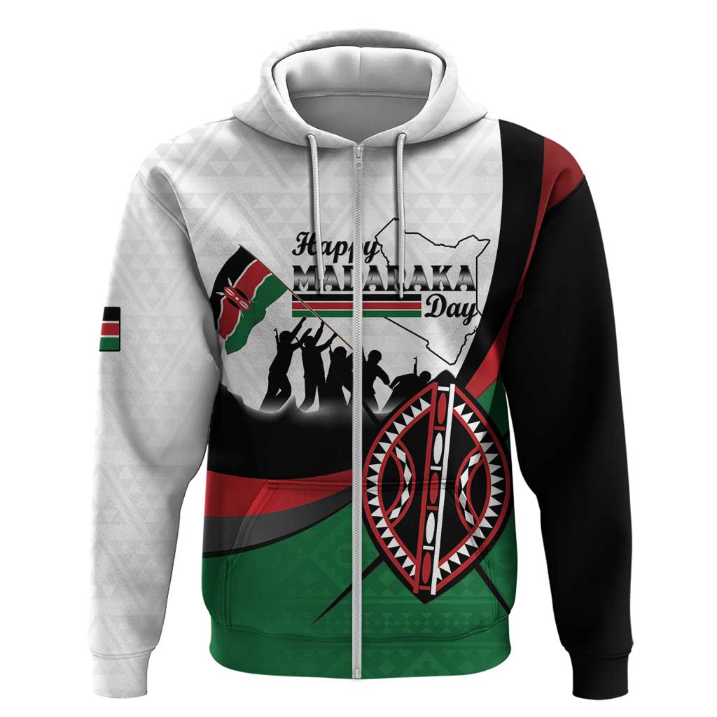 Personalised Kenya Hoodie Madaraka Day - Maasai Shield
