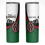 Personalised Kenya Skinny Tumbler Madaraka Day - Maasai Shield