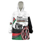 Personalised Kenya Wearable Blanket Hoodie Madaraka Day - Maasai Shield