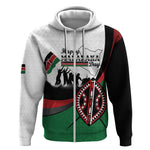 Personalised Kenya Zip Hoodie Madaraka Day - Maasai Shield