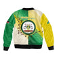 Personalised Nairobi Kenya Bomber Jacket Coat Of Arms With Coffee