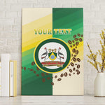 Personalised Nairobi Kenya Canvas Wall Art Coat Of Arms With Coffee