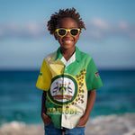 Personalised Nairobi Kenya Kid Hawaiian Shirt Coat Of Arms With Coffee
