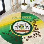 Personalised Nairobi Kenya Round Carpet Coat Of Arms With Coffee