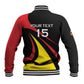 Jamhuri ya Uganda Rugby Custom Baseball Jacket With Black Crowned Crane Mascot