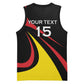 Jamhuri ya Uganda Rugby Custom Basketball Jersey With Black Crowned Crane Mascot LT15