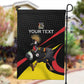 Jamhuri ya Uganda Rugby Custom Garden Flag With Black Crowned Crane Mascot