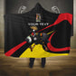 Jamhuri ya Uganda Rugby Custom Hooded Blanket With Black Crowned Crane Mascot