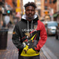 Jamhuri ya Uganda Rugby Custom Hoodie With Black Crowned Crane Mascot