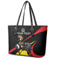 Jamhuri ya Uganda Rugby Custom Leather Tote Bag With Black Crowned Crane Mascot