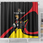 Jamhuri ya Uganda Rugby Custom Shower Curtain With Black Crowned Crane Mascot
