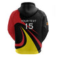 Jamhuri ya Uganda Rugby Custom Zip Hoodie With Black Crowned Crane Mascot