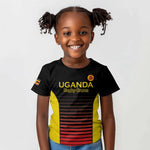 Jamhuri ya Uganda Rugby Custom Kid T shirt Go Champions Cranes