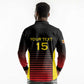 Jamhuri ya Uganda Rugby Custom Long Sleeve Polo Shirt Go Champions Cranes